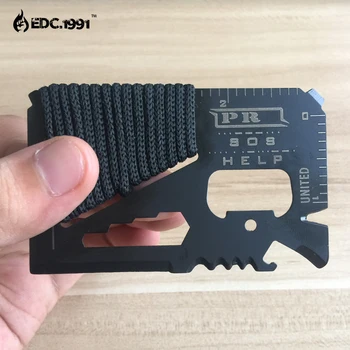 14 in 1 Tool Card SOS Survival Umbrella Rope Credit Card Knife Multi-purpose Pocket Tools
14 in 1 Tool Card SOS Survival Umbrella Rope Credit Card Knife Multi-purpose Pocket Tools