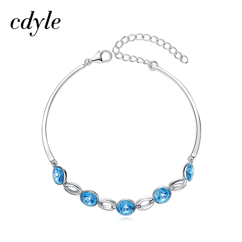 Cdyle Crystals from Swarovski S925 Sterling Silver Bracelets Women Bracelet Fashion Jewelry Austrian Rhinestone Bijoux Blue
Cdyle Crystals from Swarovski S925 Sterling Silver Bracelets Women Bracelet Fashion Jewelry Austrian Rhinestone Bijoux Blue