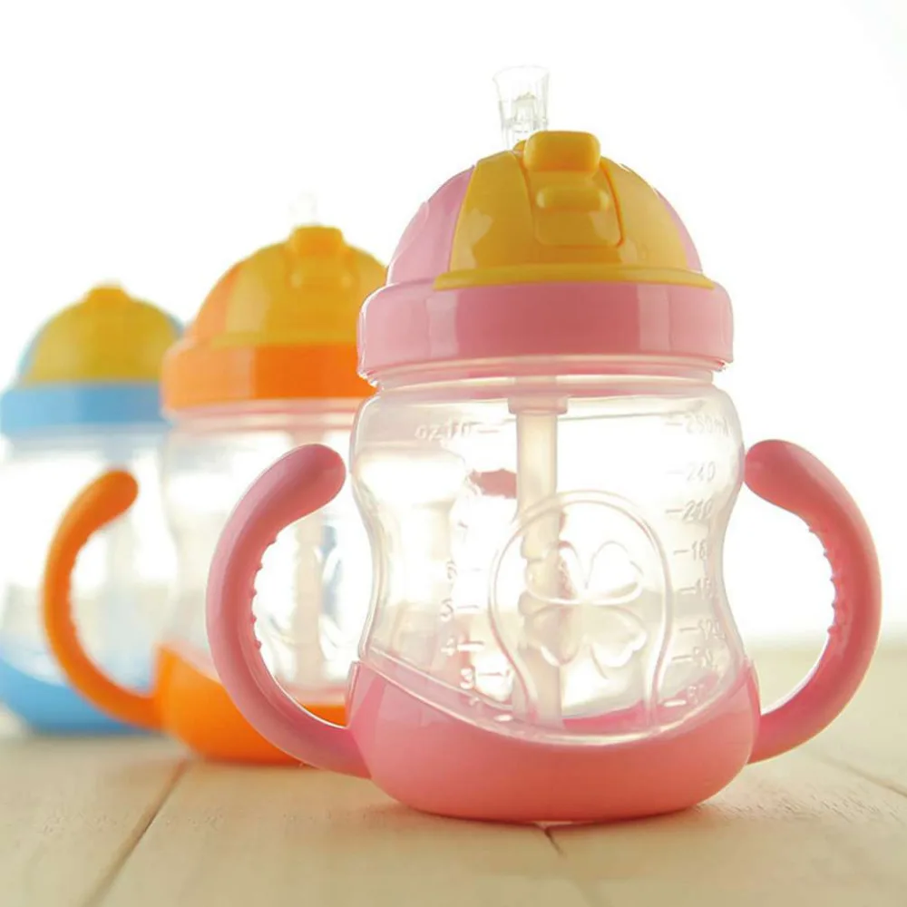 New 3 Colors 280ml Baby Cup Drinking Straw Kids Learning Silicone Milk Nibbler Safe Feeding Bottle Handle Sippy Training Cup
New 3 Colors 280ml Baby Cup Drinking Straw Kids Learning Silicone Milk Nibbler Safe Feeding Bottle Handle Sippy Training Cup