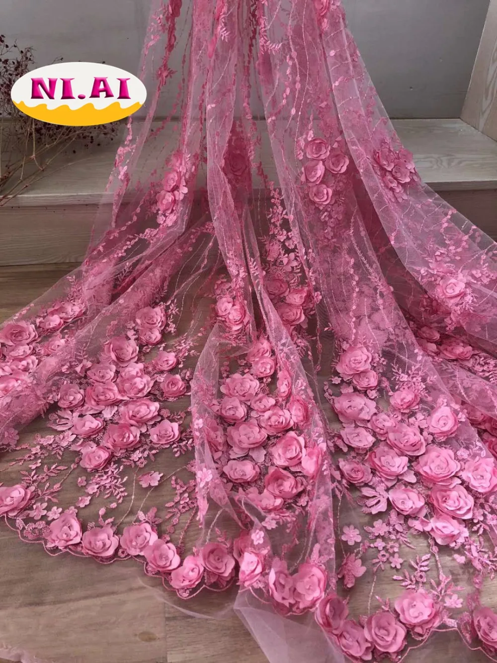 High Quality Lace Fabric Apliques Bridal Lace, Latest French Lace fFabric In Peach, 3D Flower Lace Wedding Dresses MR1214B
High Quality Lace Fabric Apliques Bridal Lace, Latest French Lace fFabric In Peach, 3D Flower Lace Wedding Dresses MR1214B