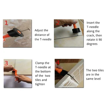 50Pcs Useful Reusable Tile Leveling Positioning System Leveler T-lock Floor Tool Part Set Kits
50Pcs Useful Reusable Tile Leveling Positioning System Leveler T-lock Floor Tool Part Set Kits
