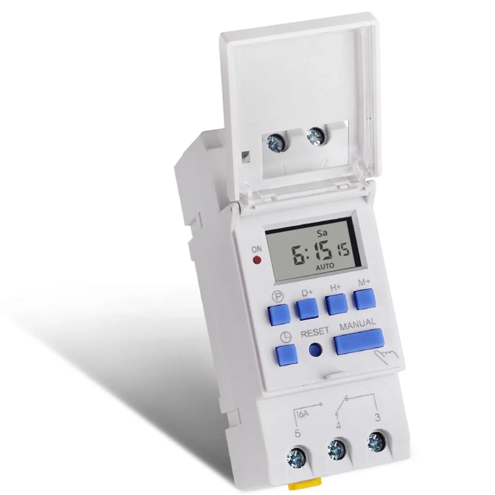 SINOTIMER AC/DC 12V/24V Weekly 7 Days Programmable Digital Time Switch Relay Timer Control Din Rail Mount for Electric Appliance
SINOTIMER AC/DC 12V/24V Weekly 7 Days Programmable Digital Time Switch Relay Timer Control Din Rail Mount for Electric Appliance
