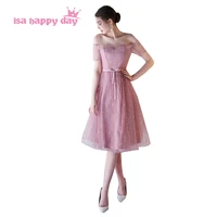 blush formal 8th grade home coming fitted graduation tea length sweet 16 invitations special occasion dresses under $100 H4063 image