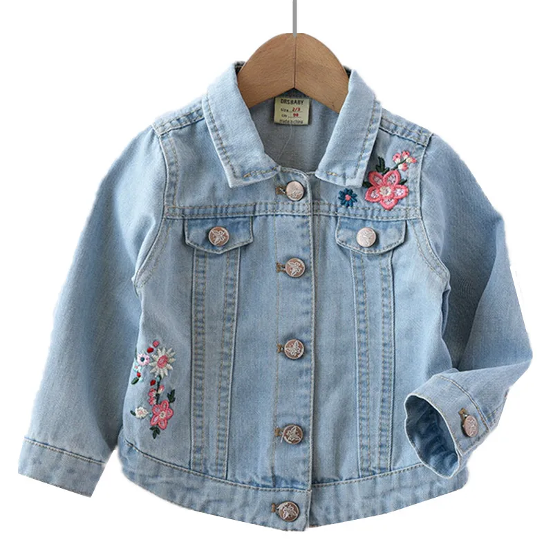 Fashion Girl Long Sleeve Embroidered Butterfly Flower Jacket Spring Children's Light Color Blue Coat Girls Denim Jackets 18M01
Fashion Girl Long Sleeve Embroidered Butterfly Flower Jacket Spring Children's Light Color Blue Coat Girls Denim Jackets 18M01