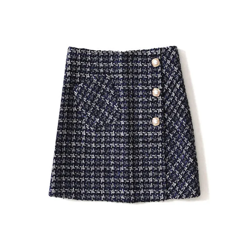 New Vintage Women Plaid Tweed Skirts 2019 Ladies OL Elegant Bodycon Buttons Pocket Mini Short Skirt Y156
New Vintage Women Plaid Tweed Skirts 2019 Ladies OL Elegant Bodycon Buttons Pocket Mini Short Skirt Y156