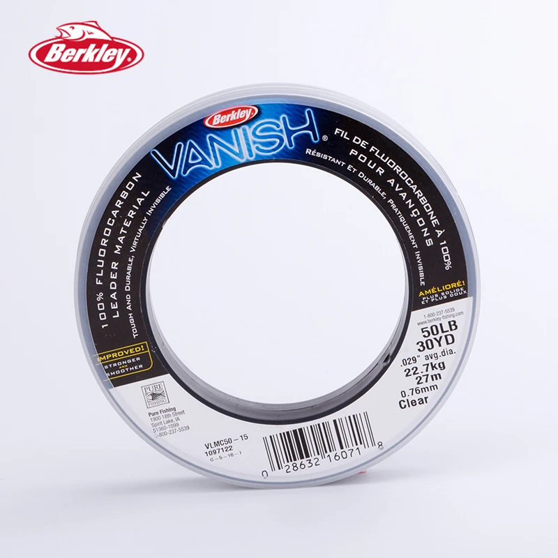 Berkley Vanish Leader Material Coil 30YD/27M Fishing Line Fluorocarbon Easy Handing Flexible Carp Fishing Accessaries Pesca Tool
Berkley Vanish Leader Material Coil 30YD/27M Fishing Line Fluorocarbon Easy Handing Flexible Carp Fishing Accessaries Pesca Tool