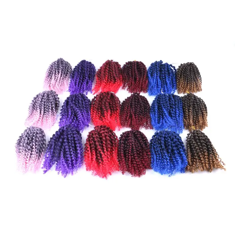 Luxury For Braiding 6pcs/2packs Kanekalon Synthetic Bulk Hair Extensions 8" Mali Bob Freetress Afro Twist Curly Crochet Braids
Luxury For Braiding 6pcs/2packs Kanekalon Synthetic Bulk Hair Extensions 8" Mali Bob Freetress Afro Twist Curly Crochet Braids