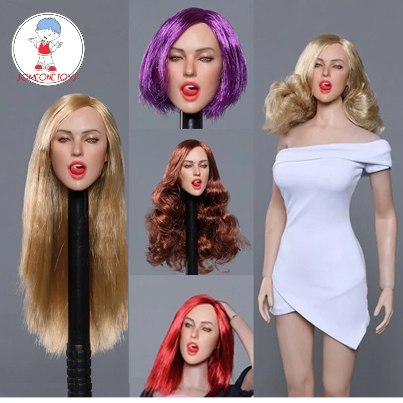 1/6 Scale Female Head Sculpt GC021 Sexy Style Women Beauty Head Carving With Tongue for 12 INCHES Body Action Figures
1/6 Scale Female Head Sculpt GC021 Sexy Style Women Beauty Head Carving With Tongue for 12 INCHES Body Action Figures