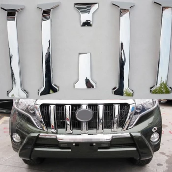 6X Chrome ABS Front Center Grille Dec Cover Trim For Toyota Prado FJ150 2014- 2016 
6X Chrome ABS Front Center Grille Dec Cover Trim For Toyota Prado FJ150 2014- 2016