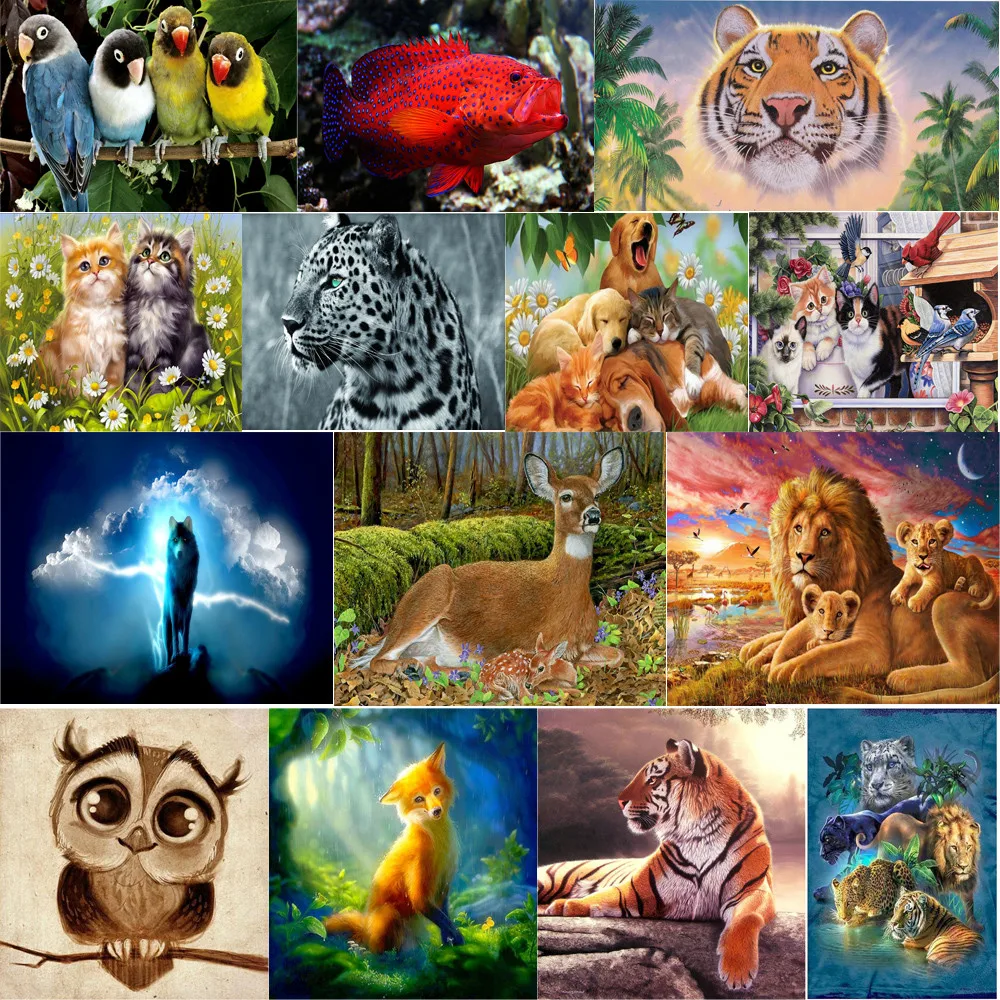 5D Animal Diamond Rhinestone Pasted Embroidery Painting Cross Stitch Home Decor Cat Tiger Lion Bird Owl daimond painting
5D Animal Diamond Rhinestone Pasted Embroidery Painting Cross Stitch Home Decor Cat Tiger Lion Bird Owl daimond painting