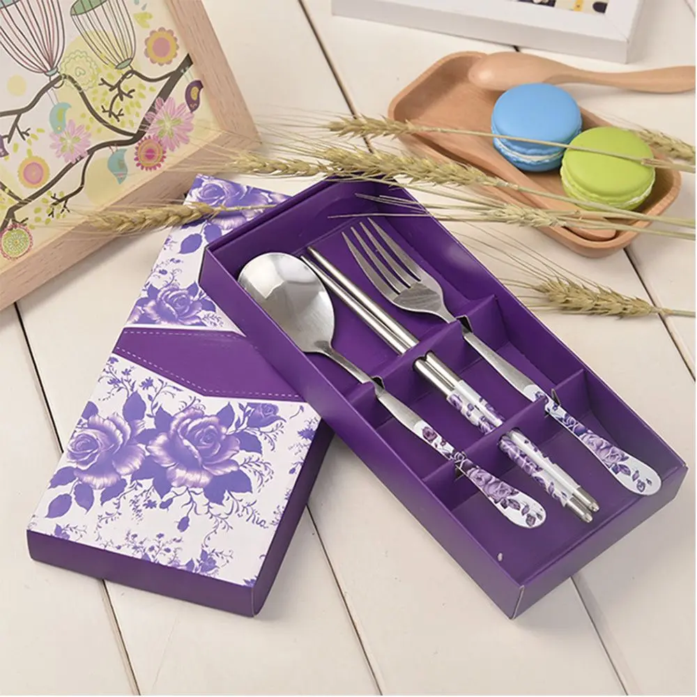 1 Set Tableware Set 3 Pcs/lot New Fork set Travel Camping Stainless Steel Cutlery Portable Box Case Picnic 4 Colors
1 Set Tableware Set 3 Pcs/lot New Fork set Travel Camping Stainless Steel Cutlery Portable Box Case Picnic 4 Colors