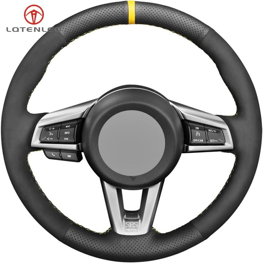 LQTENLEO Black Genuine Leather Suede DIY Hand-stitched Anti-Slip Car Steering Wheel Cover For Mazda MX-5 2016 2017 2018 2019
LQTENLEO Black Genuine Leather Suede DIY Hand-stitched Anti-Slip Car Steering Wheel Cover For Mazda MX-5 2016 2017 2018 2019