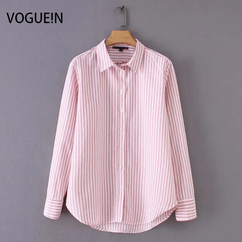 VOGUEIN New Womens Casual Pink/Blue Striped Print Blouse Shirt Tops 2 Colors Wholesale
VOGUEIN New Womens Casual Pink/Blue Striped Print Blouse Shirt Tops 2 Colors Wholesale