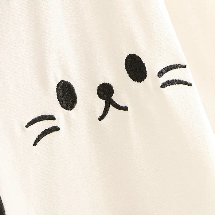 Waliicorners Japanese Cute Anime White T Shirt Women Harajuku Kawaii Black Cat Ear Print Children Girl Tops 2019 Casual Loose 90s Tee Shirts 11 HTB1BvJ5a.GF3KVjSZFm762qPXXat