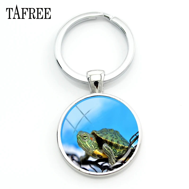 TAFREE Hot Sale Brazilian Red-eared Turtle Round Keychains Key Ring Glass Cabochon Dome Elegant Jewelry For Gift QF562
TAFREE Hot Sale Brazilian Red-eared Turtle Round Keychains Key Ring Glass Cabochon Dome Elegant Jewelry For Gift QF562