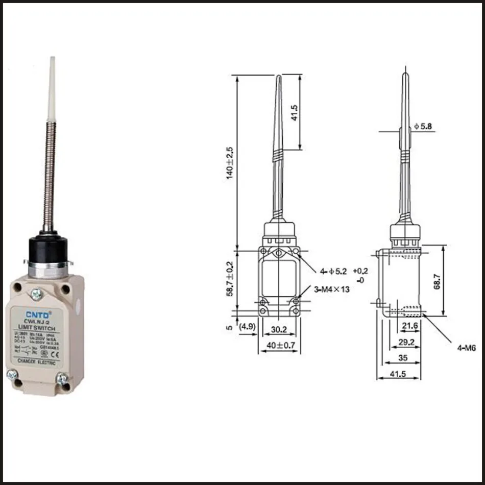 Switch travel limit switch AC15A AC380V Electrical Safety Key Interlock switch Compact Prewired micro switch WLNJ-2
Switch travel limit switch AC15A AC380V Electrical Safety Key Interlock switch Compact Prewired micro switch WLNJ-2