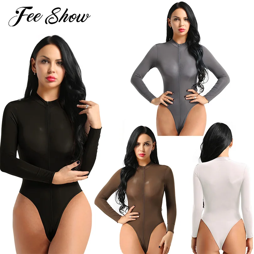 Sexy Women One Piece See Through Sheer Lingerie Bodysuit Sleepwear Long Sleeve High Cut Zippered Thong Leotard Catsuit Body Suit
Sexy Women One Piece See Through Sheer Lingerie Bodysuit Sleepwear Long Sleeve High Cut Zippered Thong Leotard Catsuit Body Suit