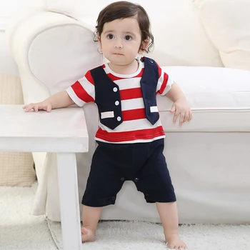 New Summer Newborn Romper for 6 -24 months, Cotton Baby Romper,Faux Two Pieces Boys Romper Gentleman style
New Summer Newborn Romper for 6 -24 months, Cotton Baby Romper,Faux Two Pieces Boys Romper Gentleman style