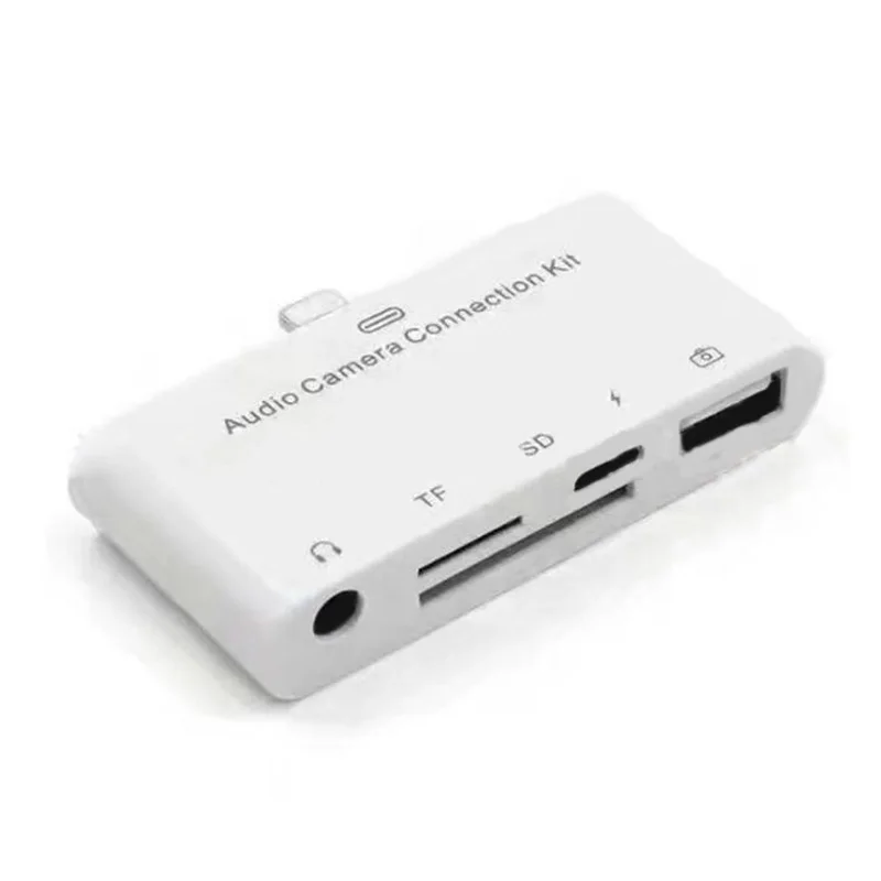 MiNi Audio Camera Connection Kit With TF/SD Card Reader 3.5MM AUX For iPhone 5 6 6s 7 7plus 8 8s for iPad Series
MiNi Audio Camera Connection Kit With TF/SD Card Reader 3.5MM AUX For iPhone 5 6 6s 7 7plus 8 8s for iPad Series