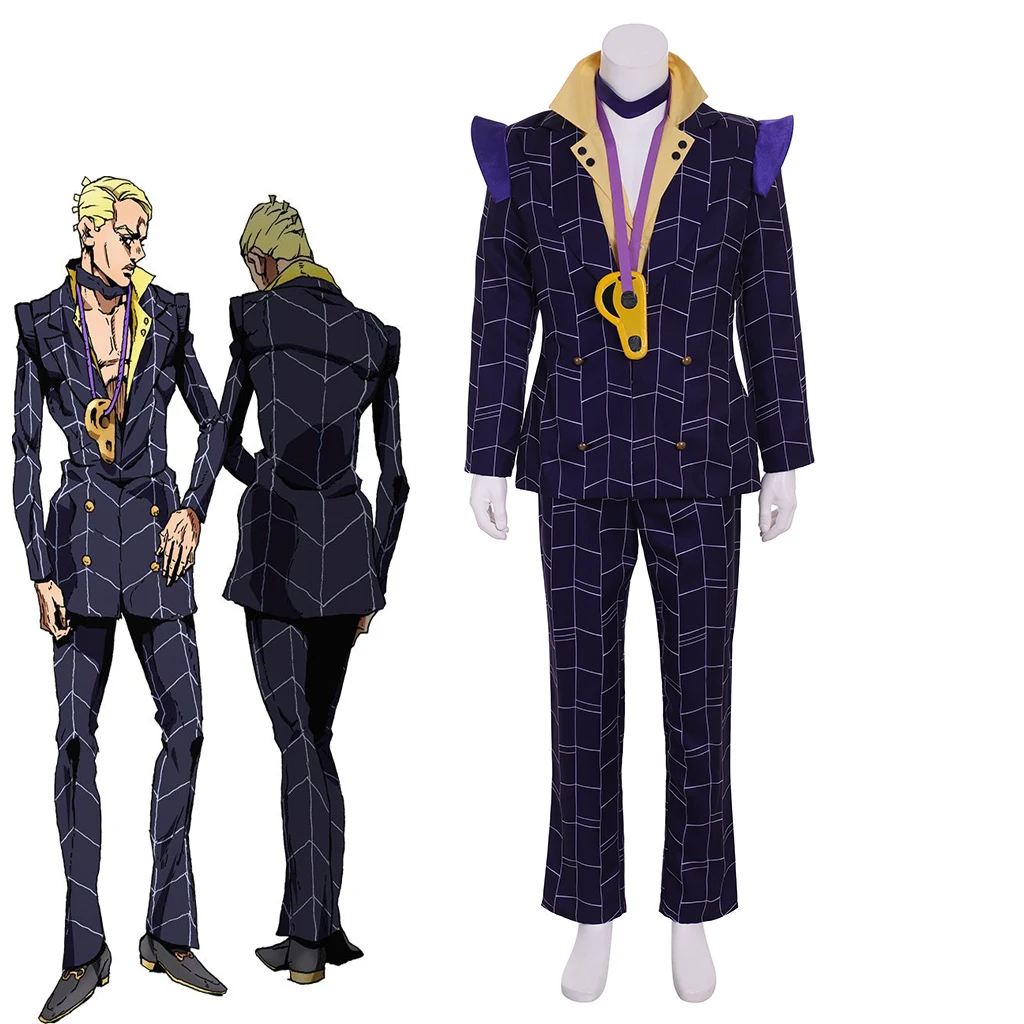Cosplaydiy Anime JoJo's Bizarre Adventure Golden Wind Prosciutto Cosplay Costume Adult Halloween Fancy Party Suit Outfit L717
Cosplaydiy Anime JoJo's Bizarre Adventure Golden Wind Prosciutto Cosplay Costume Adult Halloween Fancy Party Suit Outfit L717