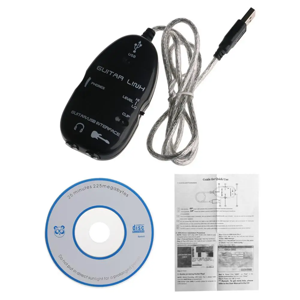 Guitar Recording Cable Guitar To USB Interface Link Cable Adapter /PC Recording CD Electric Guitar Bass Guitar Accessories
Guitar Recording Cable Guitar To USB Interface Link Cable Adapter /PC Recording CD Electric Guitar Bass Guitar Accessories