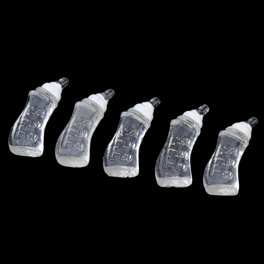 5pcs Dollhouse Miniature Baby Feeding Bottles Milk Bottle for 1/12 Scale Doll House Decorations 5pcs Dollhouse Miniature Baby Feeding Bottles Milk Bottle for 1/12 Scale Doll House Decorations