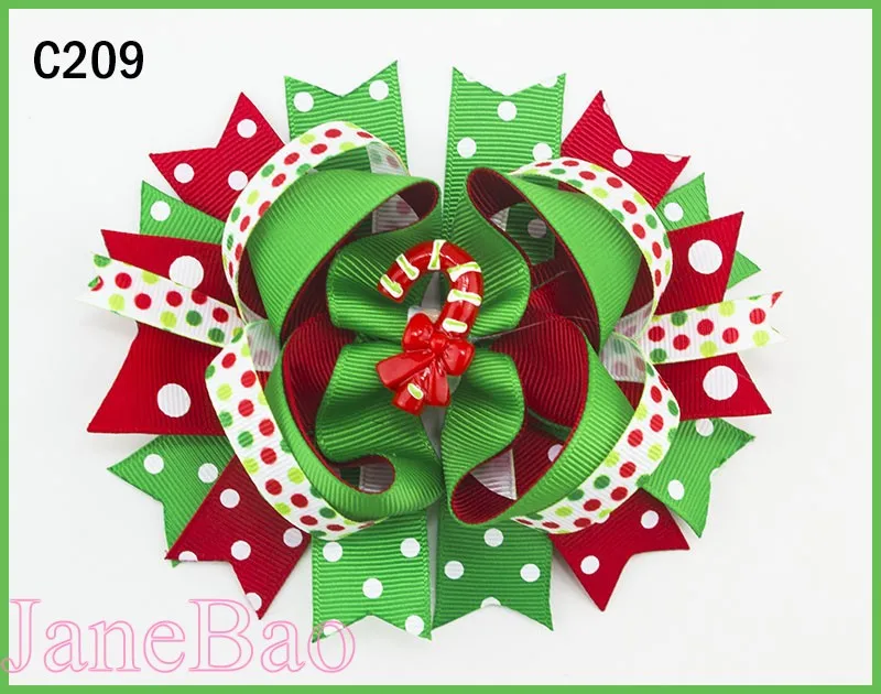 

free shipping 100pcs christmas inspired hair bows Christmas hair bows santa clause big hair bows snowman headbands-B