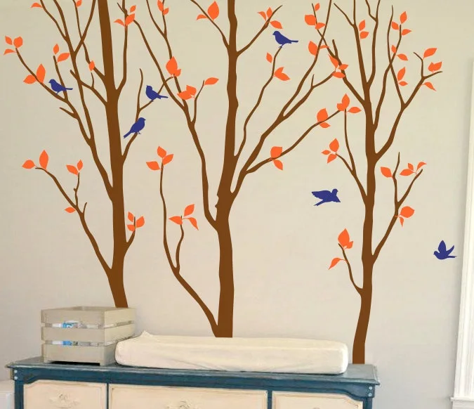 Nursery Birch Tree Wall Decals Large Tree With Birds Special Creative Wall Sticker For Baby Kids Playroom Cute Decor Mural Y-956
Nursery Birch Tree Wall Decals Large Tree With Birds Special Creative Wall Sticker For Baby Kids Playroom Cute Decor Mural Y-956
