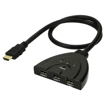 3 Ports HDMI 1.3 1080P Switcher Switch Splitter HUB Box Cable for HDTV DVD Support High Speed HDMI
3 Ports HDMI 1.3 1080P Switcher Switch Splitter HUB Box Cable for HDTV DVD Support High Speed HDMI