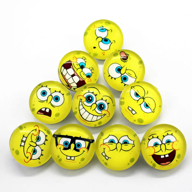 50pcs/lot 18mm Glass SpongeBob SquarePants Expression Snap Buttons Charms Fit DIY Snap Bracelet Replaceable Buttons Jewelry
50pcs/lot 18mm Glass SpongeBob SquarePants Expression Snap Buttons Charms Fit DIY Snap Bracelet Replaceable Buttons Jewelry