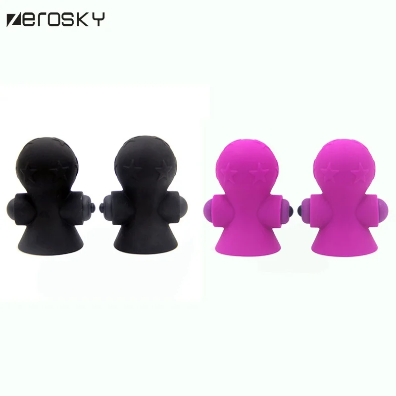 Zerosky Nipple Sucker Vibrating Bullet Vibrator Suction Cup Breast Massager Clitoris Stimulator Sex Toys for Woman | Красота и