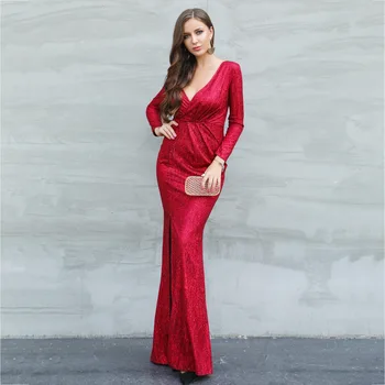 2019 New High Quality Sexy Women Bandage Deep V-Neck Slit Dress Night Club Evening Party Bodycon Full Elegant Dresses Wholesale
2019 New High Quality Sexy Women Bandage Deep V-Neck Slit Dress Night Club Evening Party Bodycon Full Elegant Dresses Wholesale