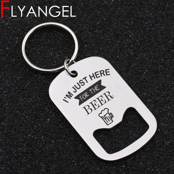 New Creative Bottle Opener Keychain High Quality Key Holder Engraved I'm Just Here For The Beer Cute Accessories Keyring Gifts
New Creative Bottle Opener Keychain High Quality Key Holder Engraved I'm Just Here For The Beer Cute Accessories Keyring Gifts