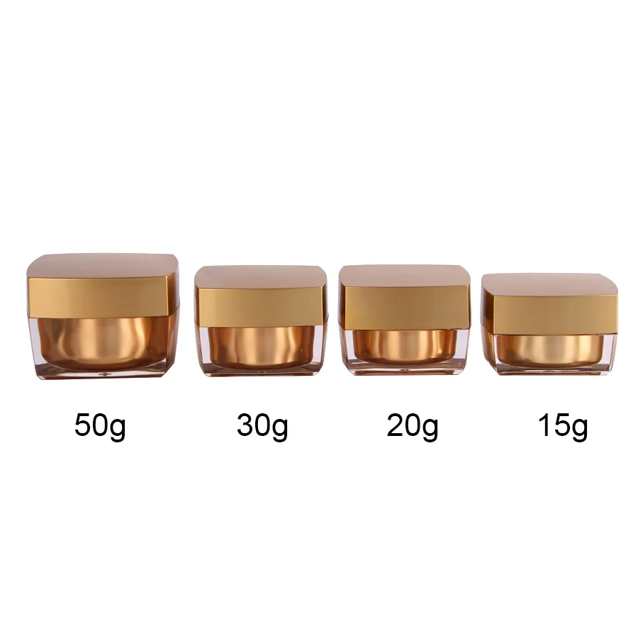 Empty Gold Acrylic Cream Lotion Cosmetic Jars Pots Containers with Liners and gold Screw Caps Lids (15g 20g 30g 50g),5pcs/lot
Empty Gold Acrylic Cream Lotion Cosmetic Jars Pots Containers with Liners and gold Screw Caps Lids (15g 20g 30g 50g),5pcs/lot