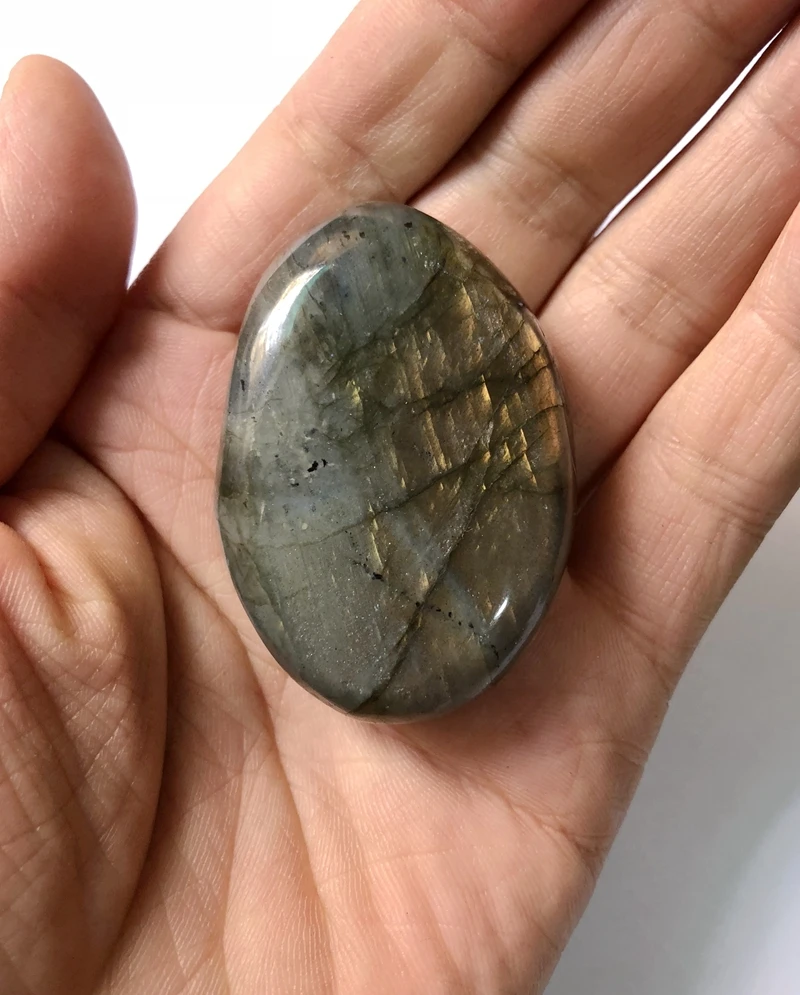 Полированный Лабрадорит Драгоценный камень Пальма-Мадагаскар лечебный