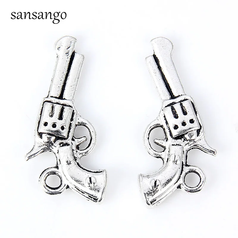 10pcs Antique Silver Gun Pistol Shape Alloy Charms Pendant For Women Men Jewelry DIY Making Necklace Bracelet Accessories
10pcs Antique Silver Gun Pistol Shape Alloy Charms Pendant For Women Men Jewelry DIY Making Necklace Bracelet Accessories
