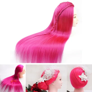Hairdressers Mannequin Head Professional 60CM Hair Hairdressing Head Female Rose Red Hair Styling Heads
Hairdressers Mannequin Head Professional 60CM Hair Hairdressing Head Female Rose Red Hair Styling Heads