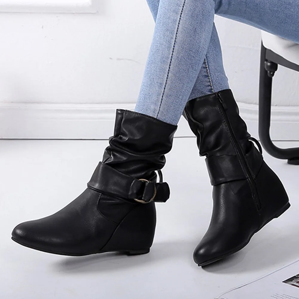 Winter boots shoes women Increase Within Boot Side Zipper Slouchy Boot Casual Hook-Loop Boots zapatos de mujer #20181010
Winter boots shoes women Increase Within Boot Side Zipper Slouchy Boot Casual Hook-Loop Boots zapatos de mujer #20181010