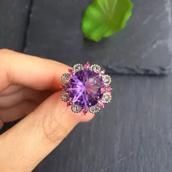 Fine Jewelry Real 18K Gold Round Diamonds100% Natural Amethyst Gemstones Female Rings for Women Fine Ring
Fine Jewelry Real 18K Gold Round Diamonds100% Natural Amethyst Gemstones Female Rings for Women Fine Ring