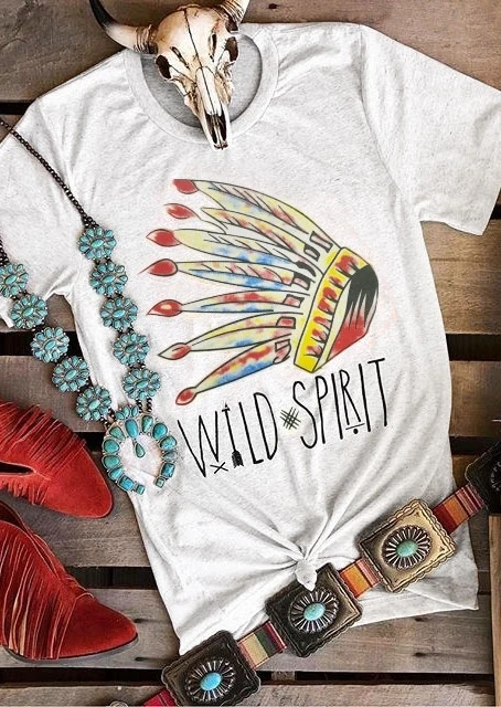 Women Cute T-Shirt Wild Spirit Indian Feather Headdress Print Arrow Female Harajuku T-Shirt Summer Short Sleeve t shirt Tops Tee
Women Cute T-Shirt Wild Spirit Indian Feather Headdress Print Arrow Female Harajuku T-Shirt Summer Short Sleeve t shirt Tops Tee
