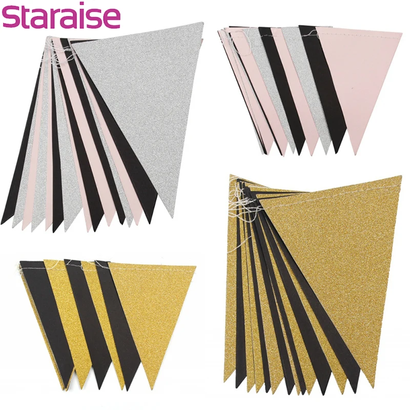 Staraise Gold Glitter Paper Flag Bunting Pink White Banner Sparkle Pennant Wedding Party Decoration Kids Birthday Party Favor
Staraise Gold Glitter Paper Flag Bunting Pink White Banner Sparkle Pennant Wedding Party Decoration Kids Birthday Party Favor