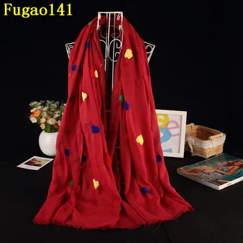 Guttavalli Women Embroidery Small Hearts Cotton Long Shawl Female Solid Heart Stripe Scarves Winter Geometric Chevron Scarf
Guttavalli Women Embroidery Small Hearts Cotton Long Shawl Female Solid Heart Stripe Scarves Winter Geometric Chevron Scarf