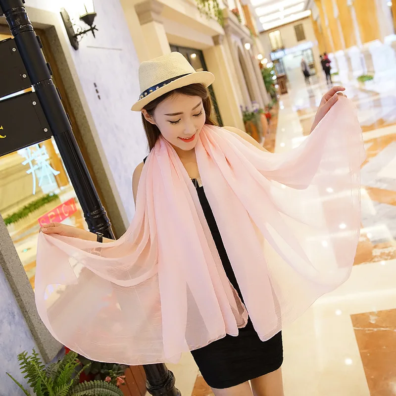 140x100cm Women Silk Scarf Solid Color Sunscreen Scraf Female Shawl Ladies Scarves Travel Beach Pashmina Shawl Foulard Gift
140x100cm Women Silk Scarf Solid Color Sunscreen Scraf Female Shawl Ladies Scarves Travel Beach Pashmina Shawl Foulard Gift