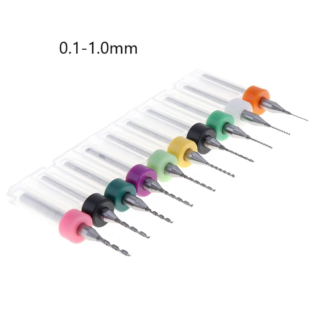 10pcs/Set 0.1-1.0mm/0.3-1.2mm/1.1-2mm Solid Carbide PCB Drill Bit Nozzle Cleaning Cleaner for Extruder 3D Printer Accessories
10pcs/Set 0.1-1.0mm/0.3-1.2mm/1.1-2mm Solid Carbide PCB Drill Bit Nozzle Cleaning Cleaner for Extruder 3D Printer Accessories