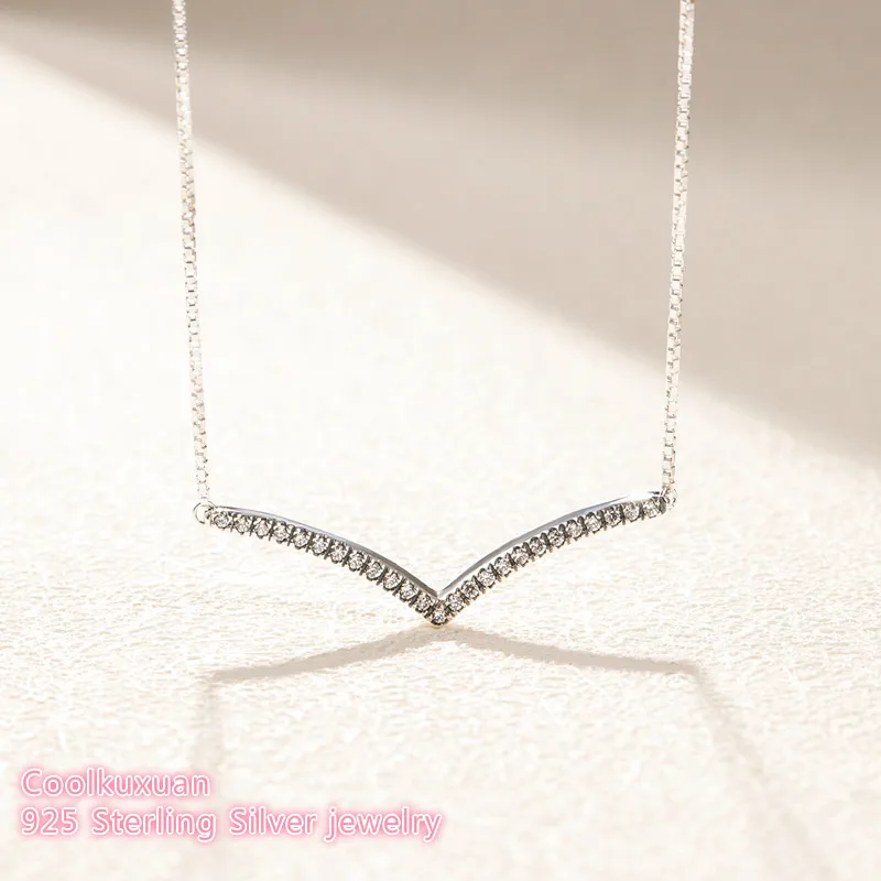 Spring 100% Original 925 Sterling Silver Shimmering Wish Necklace, Clear CZ For Women Jewelry
Spring 100% Original 925 Sterling Silver Shimmering Wish Necklace, Clear CZ For Women Jewelry