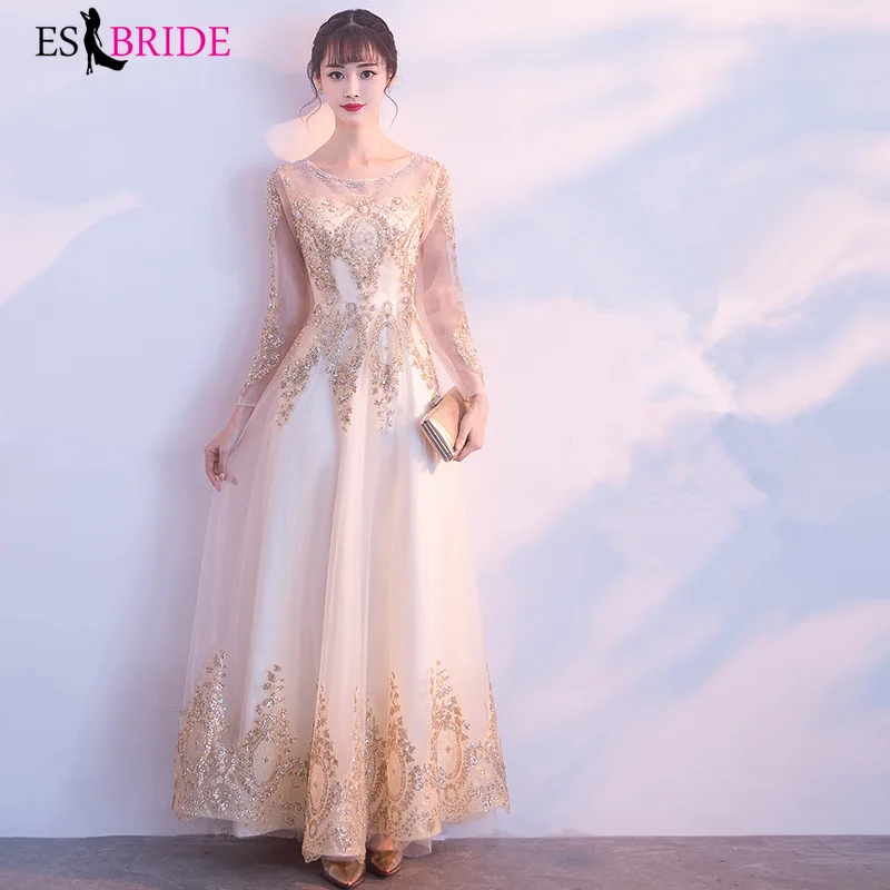 Gorgeous Gold Printing Formal Evening Dresses for Women Elegant 2019 New Arrival Evening Dress A-line Lace Evening Gown ES1169
Gorgeous Gold Printing Formal Evening Dresses for Women Elegant 2019 New Arrival Evening Dress A-line Lace Evening Gown ES1169