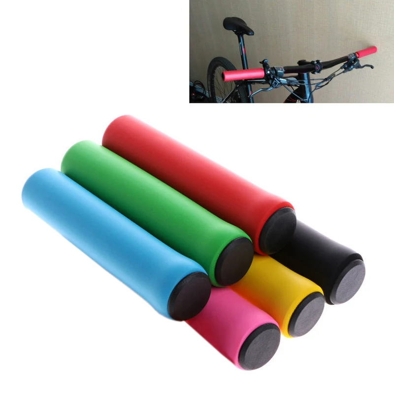 1 Pair Non-slip Ultralight Bicycle Grips Silicone Sponge Mountain Bike Handlebar Grips MTB Cycling Grip