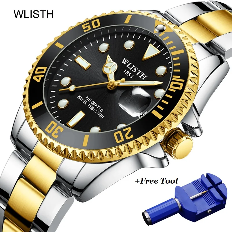 2019 Drop Shipping WLISTH Top Brand Men Mechanical Watch Automatic Fashion Luxury Stainless Steel Male Clock Relogio Masculino
2019 Drop Shipping WLISTH Top Brand Men Mechanical Watch Automatic Fashion Luxury Stainless Steel Male Clock Relogio Masculino