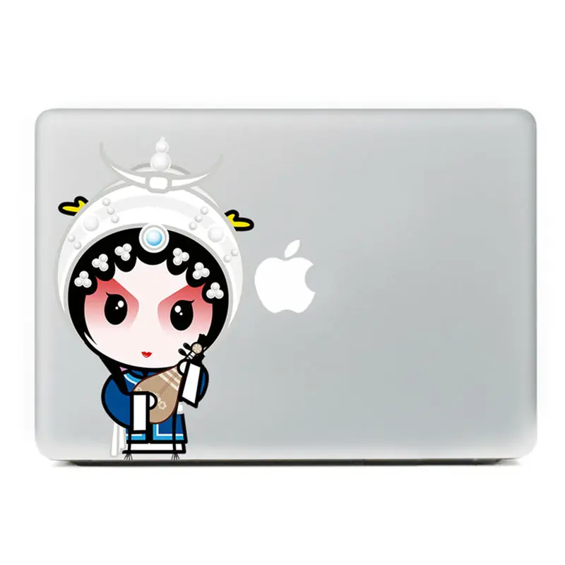 Белая змея Chuan opera chara виниловая наклейка на ноутбук для DIY Macbook Pro Air 11 13 15 дюймов
