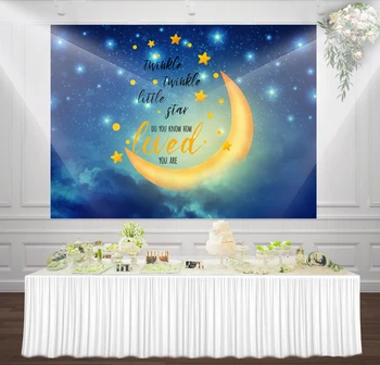 HUAYI twinkle Twinkle Little Star theme moon and stars photography backdrop background for baby shower xt-7448
HUAYI twinkle Twinkle Little Star theme moon and stars photography backdrop background for baby shower xt-7448